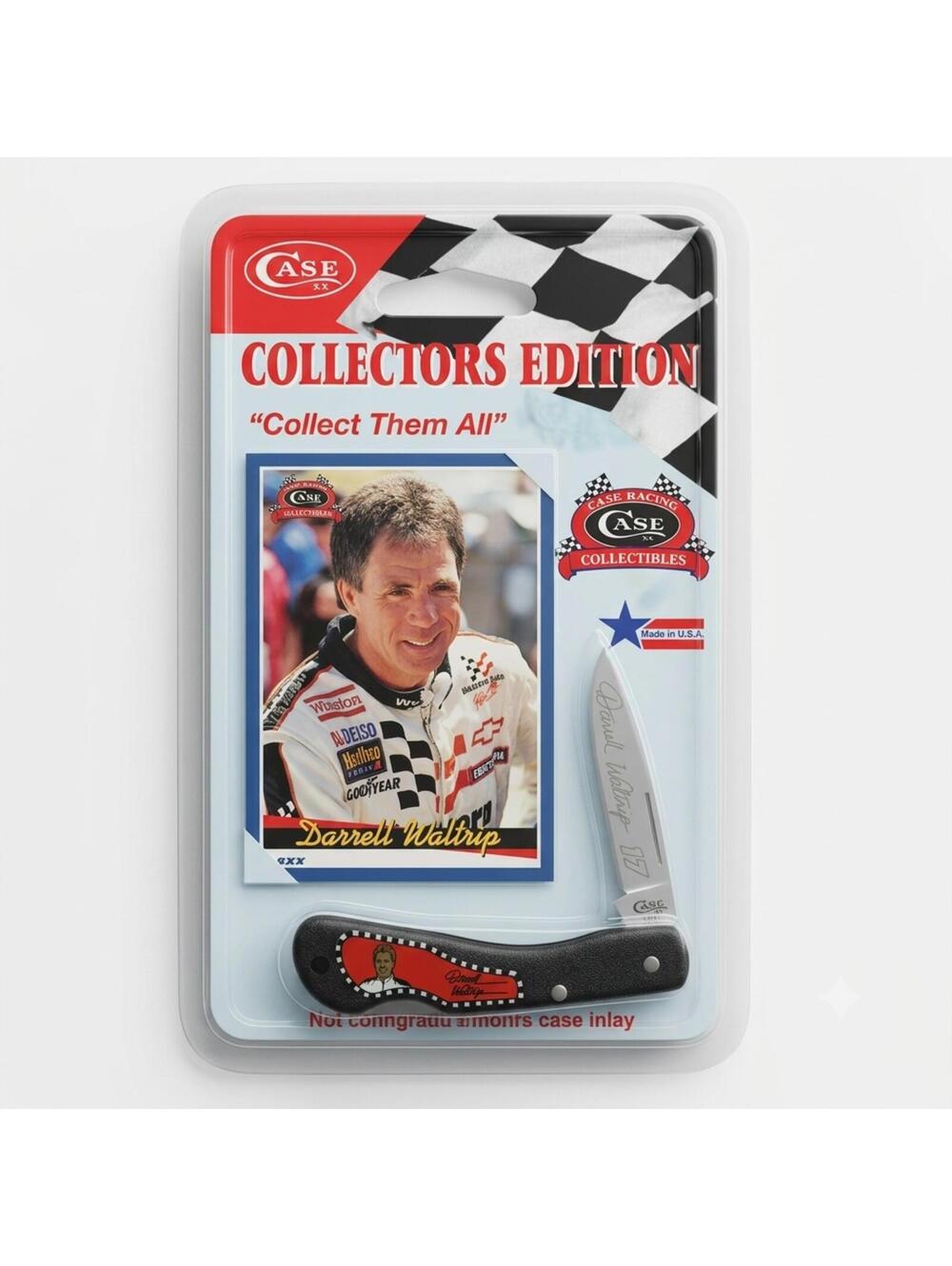Case Collectors Edition Darrell Waltrip NASCAR Pocket Knife 059LSS Black New Se